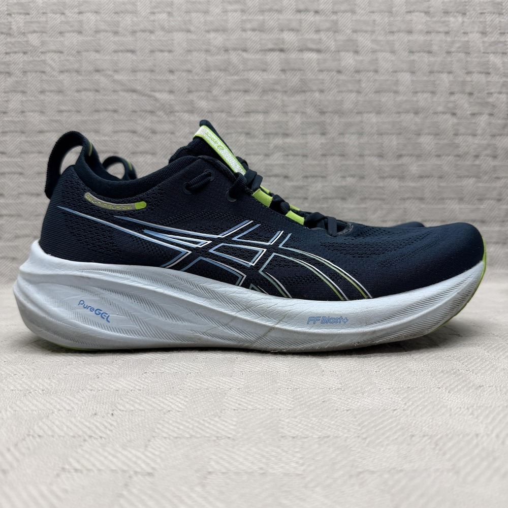 ASICS GEL-Nimbus 25 Shoes Mens Size 10 Blue Running Sneakers Cushioned 1011B794‎